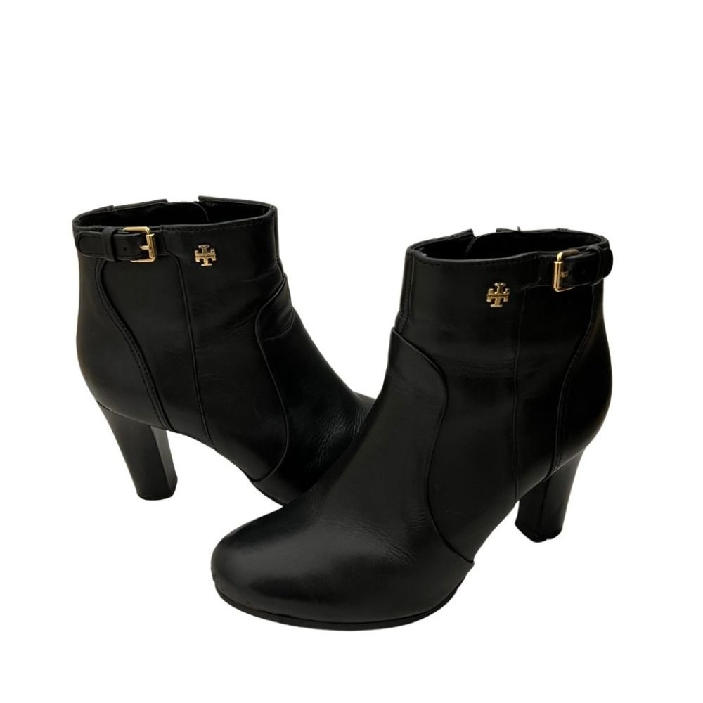 Tory Burch Black Leather Booties